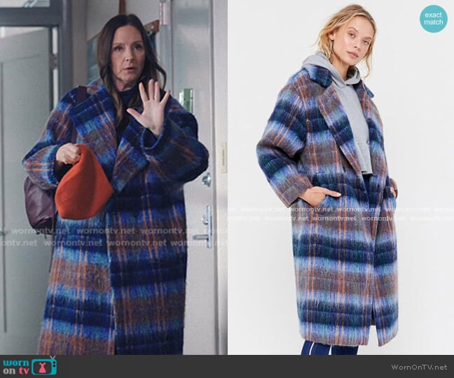 Oversized Plaid Wool Overcoat by Urban Outfitters