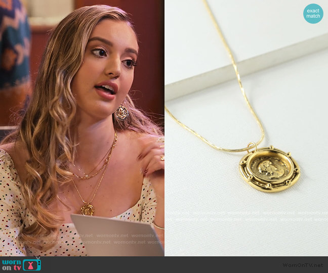 The Gianni Necklace by Vanessa Mooney worn by Brooke Bishop (Bella Podaras) on The Expanding Universe of Ashley Garcia