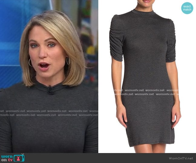 WornOnTV: Amy’s grey ruched sleeve dress on Good Morning America | Amy ...