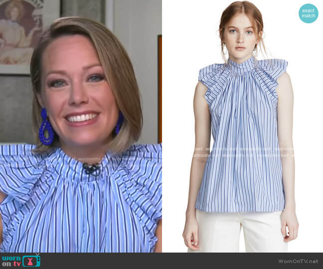 Ruched Shoulder Sleeveless Top by Victoria Victoria Beckham worn by Dylan Dreyer on Today