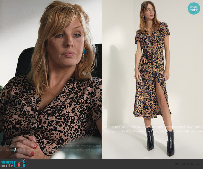 Wornontv Beths Leopard Print Shirtdress On Yellowstone Kelly Reilly 0341