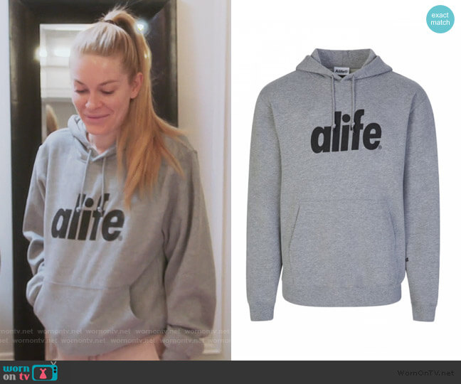 Grey Core Logo Hoodie by Alife worn by Leah McSweeney on The Real Housewives of New York City