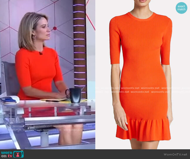 Vance Ruffled Dress by A.L.C. worn by Amy Robach on Good Morning America