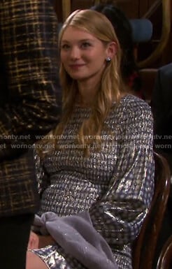 Allie’s metallic check mini dress on Days of our Lives