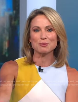 Amy’s colorblock sleeveless top on Good Morning America