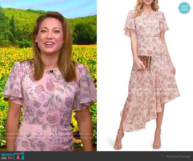 Floral Print Dress by ASTR The Label worn by Ginger Zee on Good Morning America