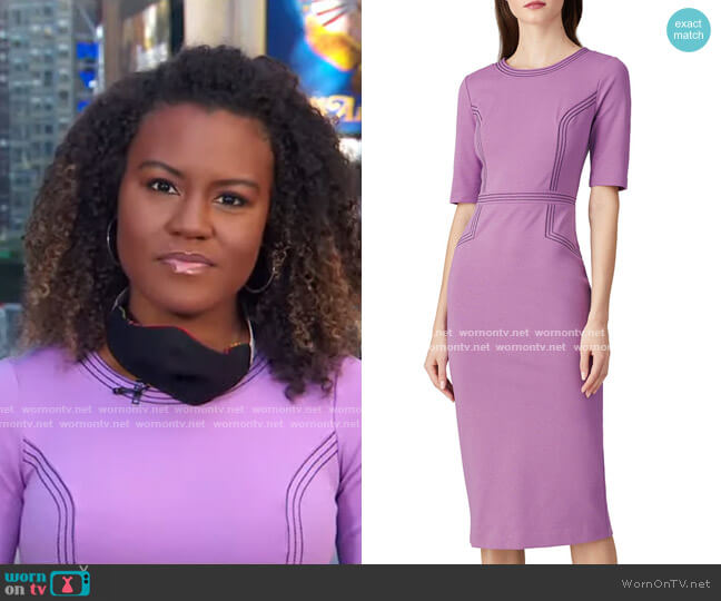 WornOnTV: Janai’s lilac stitch detail dress on Good Morning America ...