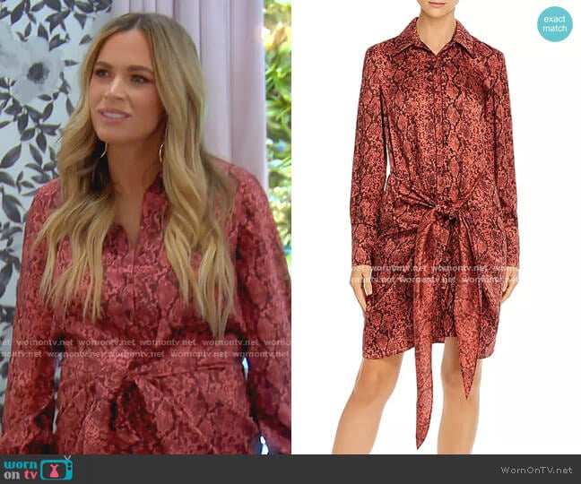 Gaby Snakeskin-Print Dress by Cinq a Sept worn by Teddi Mellencamp Arroyave on The Real Housewives of Beverly Hills