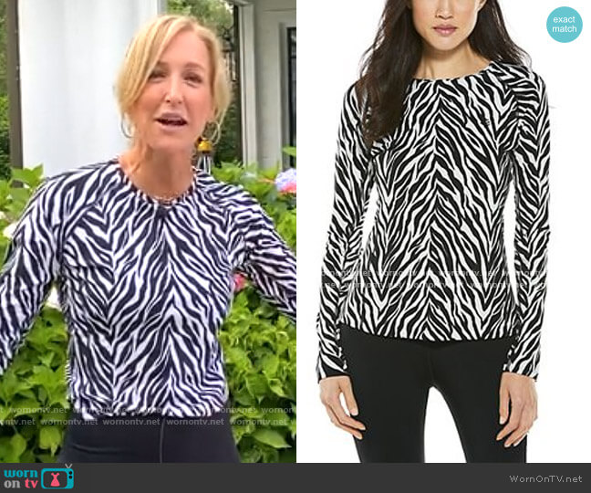 Hightide Long Sleeve Swim Shirt by Coolibar worn by Lara Spencer on Good Morning America