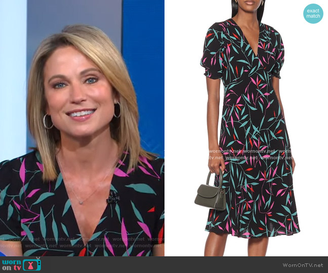 Iris Midi Dress by Diane von Furstenberg worn by Amy Robach on Good Morning America