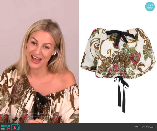 Cixi Top by Dries Van Noten worn by Morgan Stewart on E! News