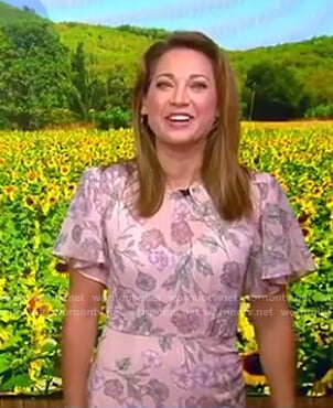 Ginger’s pink floral dress on Good Morning America