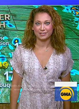 Ginger's snake print wrap dress on Good Morning America