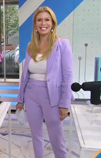 Jill’s lilac button-sleeve jacket and pants on Today