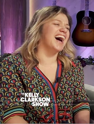 WornOnTV: Kelly's mixed print shirt on The Kelly Clarkson Show, Kelly  Clarkson