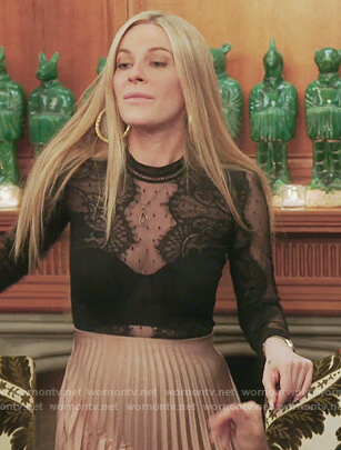 Leah’s black lace top on The Real Housewives of New York City