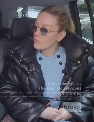Leah’s black puffer jacket on The Real Housewives of New York City