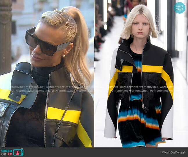 WornOnTV: Dorit's black monogram colorblock jacket and pants on The Real  Housewives of Beverly Hills, Dorit Kemsley