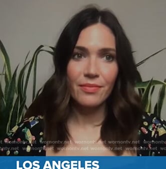 Mandy Moore’s black jewel print dress on Today