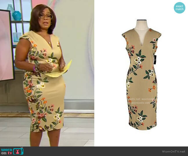 Flora Sheath Dress - 7th Avenue by New York & Company worn by Gayle King on CBS Mornings