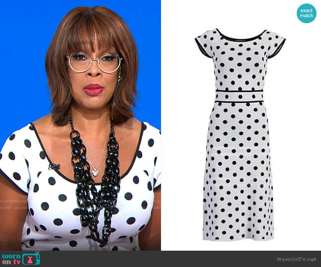 New York & Company Rebecca Dress -Eva Mendes Collection worn by Gayle King on CBS Mornings