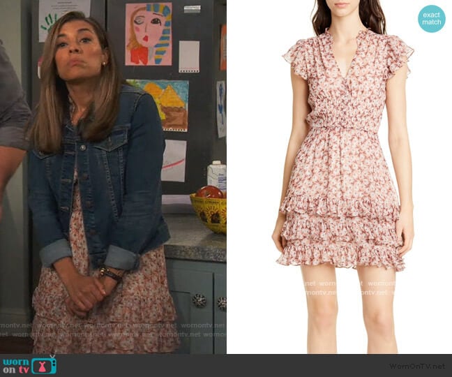 Lucia Metallic Silk Blend Chiffon Mini Dress by Rebecca Taylor worn by Jo (Christina Vidal Mitchell) on United We Fall