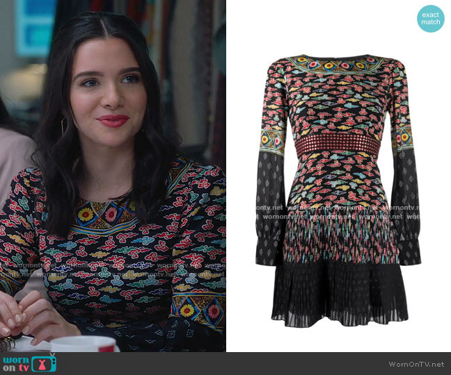 Patchwork Pleated Dress by Saloni worn by Jane Sloan (Katie Stevens) on The Bold Type