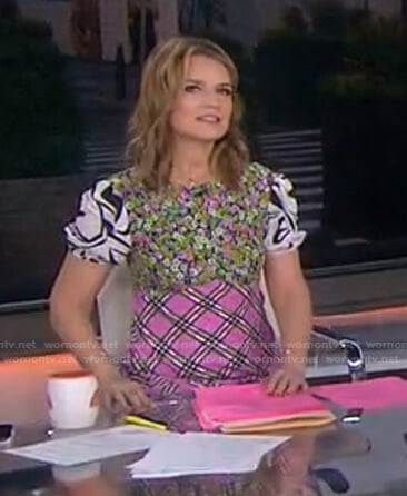 Savannah’s mixed print dress on Today