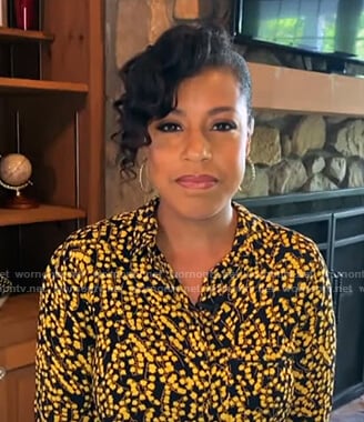 Sheinelle’s black and yellow print blouse on Today