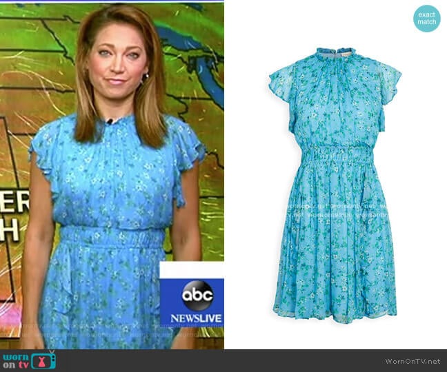 Amora Dress by Shoshanna worn by Ginger Zee on Good Morning America