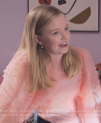 Stacey's pink tulle ruffle top on The Baby-Sitters Club