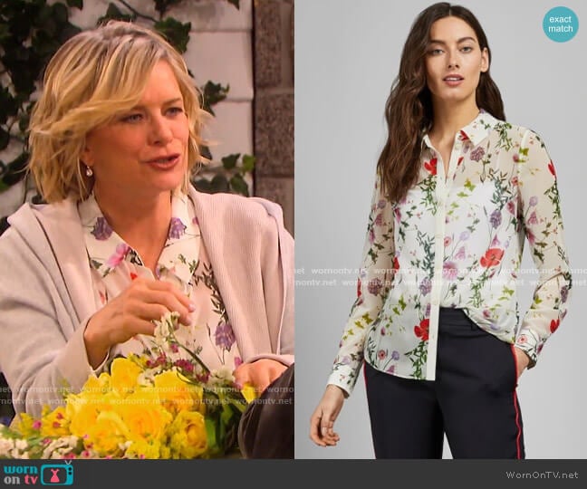 WornOnTV: Kayla’s white floral blouse on Days of our Lives | Mary Beth ...