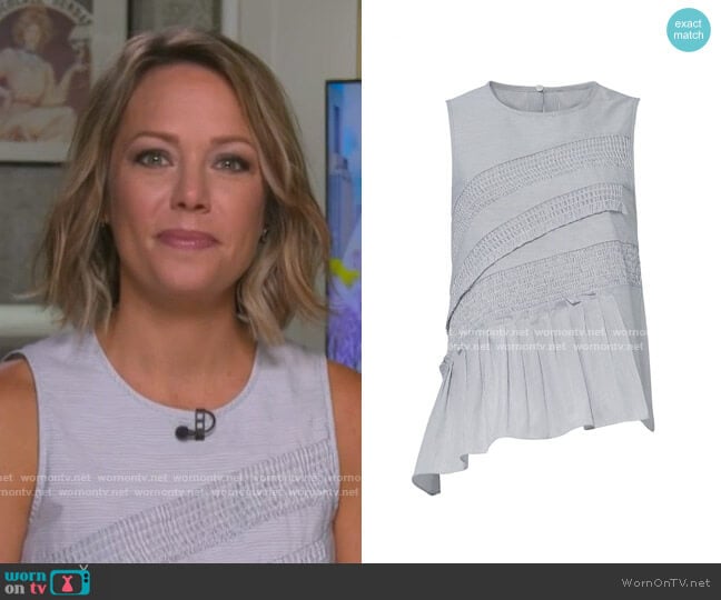 Smocked Top by Tibi worn by Dylan Dreyer on Today