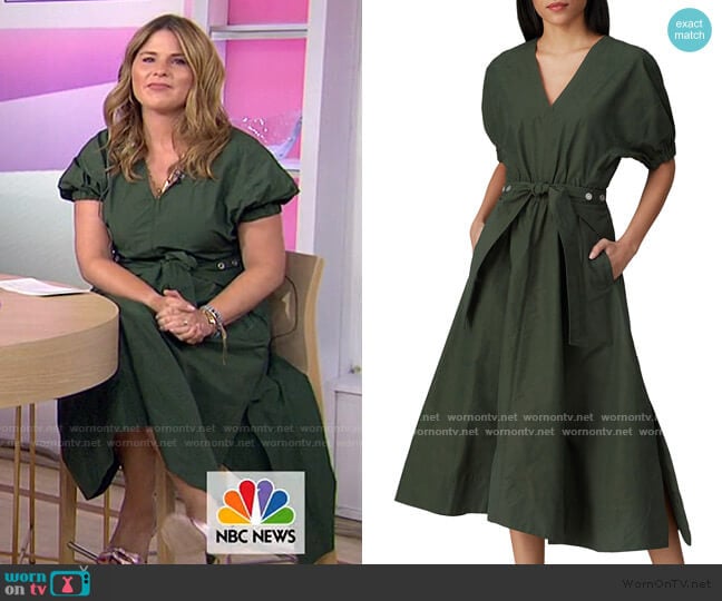 Gathered Sleeve Utility Dress by 3.1 Phillip Lim worn by Jenna Bush Hager on Today