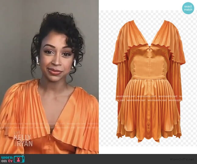 Tami Top by Andrea Iyamah worn by Liza Koshy on Live with Kelly and Ryan