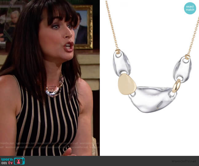 Watery Link Necklace by Alexis Bitta worn by Quinn Fuller (Rena Sofer) on The Bold and the Beautiful