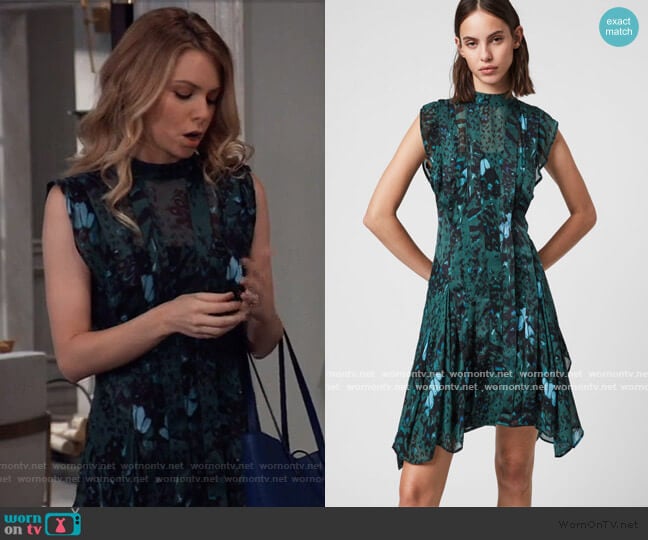 Fleur Wing Dress by All Saints worn by Nelle Benson (Chloe Lanier) on General Hospital