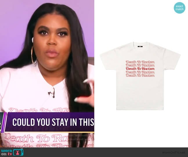 Death to Racism Tee by  Didi worn by Nina Parker on E! News