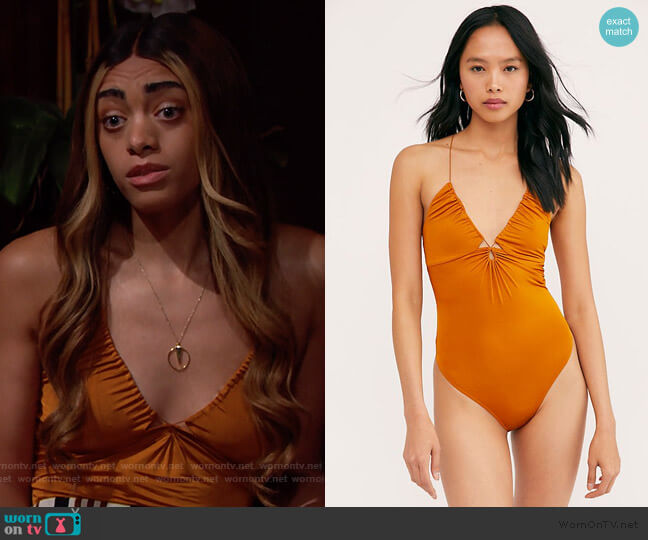 Hit Play Bodysuit by Free People worn by Zoe (Kiara Barnes) on The Bold and the Beautiful