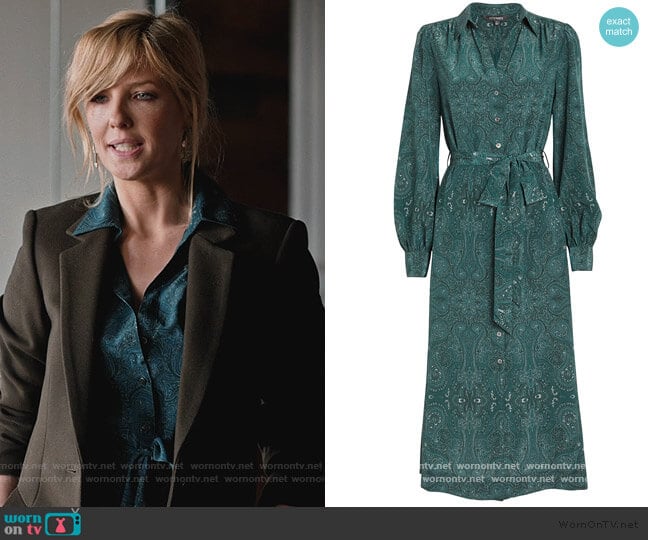 WornOnTV: Bethâ€™s paisley shirtdress on Yellowstone | Kelly Reilly