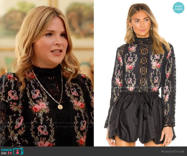 Jacque Top by LoveShackFancy worn by Jenna Bush Hager on Today