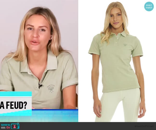 Peppermint Classic Polo by Morgan Stewart Sport worn by Morgan Stewart on E! News