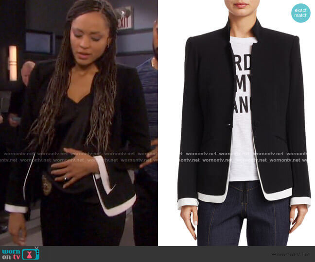 WornOnTV: Lani’s black conatrast trim jacket on Days of our Lives | Sal ...