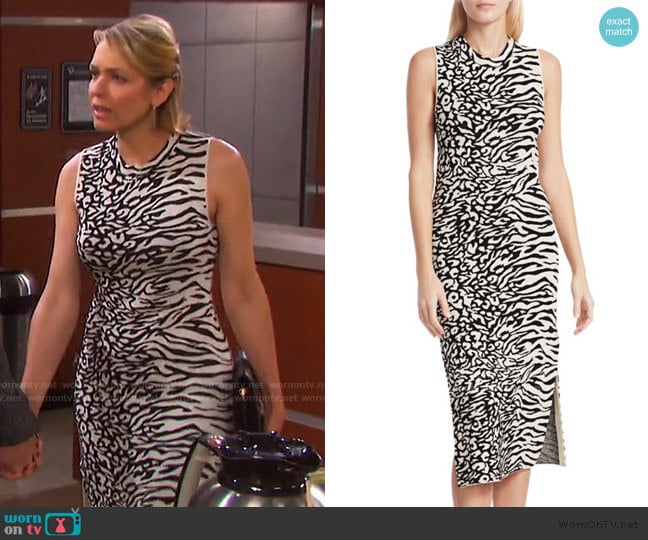 Animal Mix Jacquard Dress by Proenza Schouler White Label worn by Nicole Walker (Arianne Zucker) on Days of our Lives