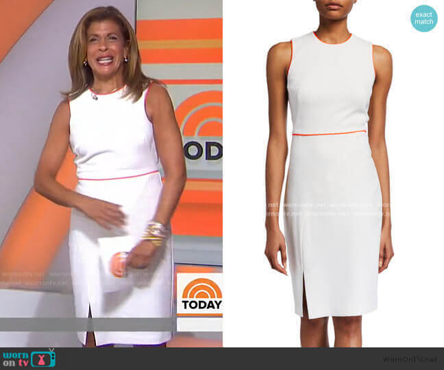 WornOnTV: Hoda’s white dress with orange contrast trim on Today | Hoda ...