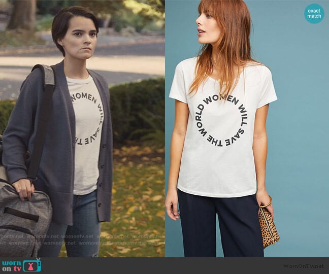 Empowerment Graphic Tee by Sol Angeles worn by Elodie Davis (Brianna Hildebrand) on Trinkets