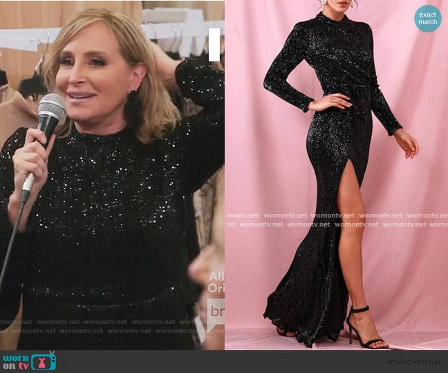 Glisten To Me Maxi Dress by Sonja worn by Sonja Morgan on The Real Housewives of New York City