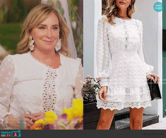 Jillian Lace Mini Dress by Sonja worn by Sonja Morgan on The Real Housewives of New York City