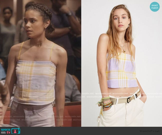 Jenni Linen Square Neck Cami by Urban Outfitters worn by Sophia Greenleaf (Desiree Ross) on Greenleaf