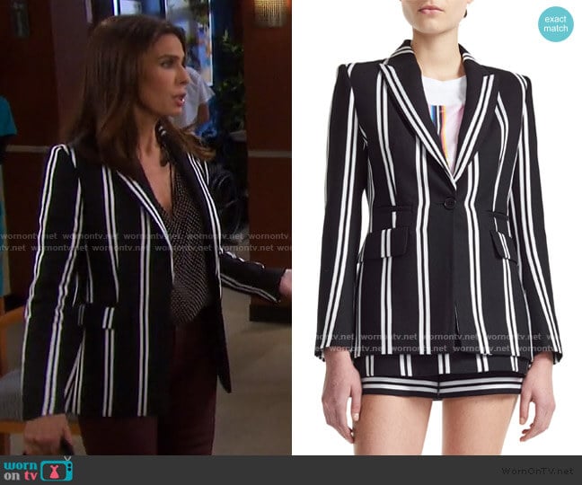 Vakila Blazer by Maje worn by Hope Williams (Kristian Alfonso) on Days of our Lives